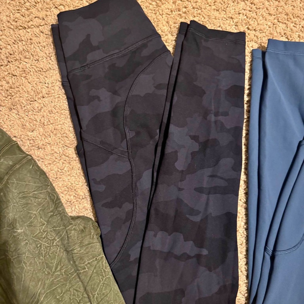 Lululemon Black Camouflage Leggings